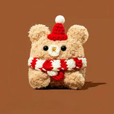 Pretty Red Scarf Bear 6″ Plush Case - Khaki for AirPods Pro2
